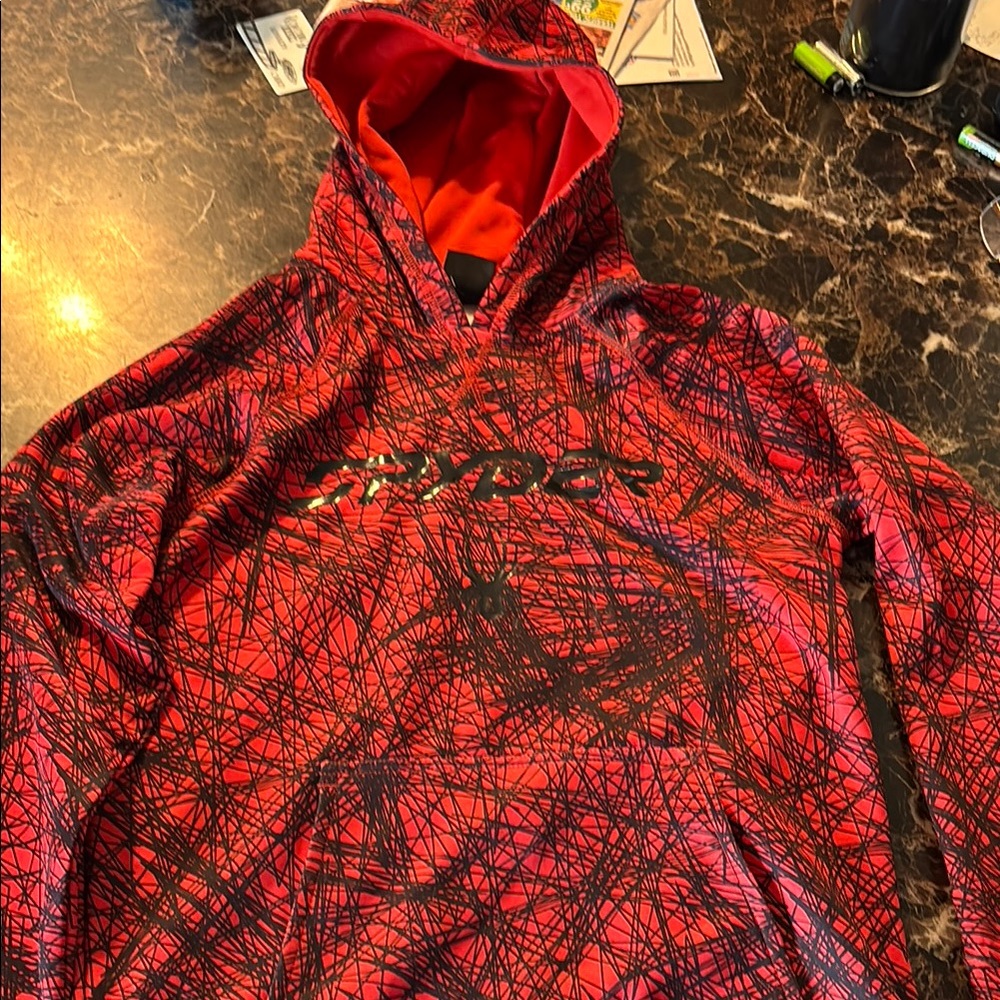 Spyder Red and Black Hoodie